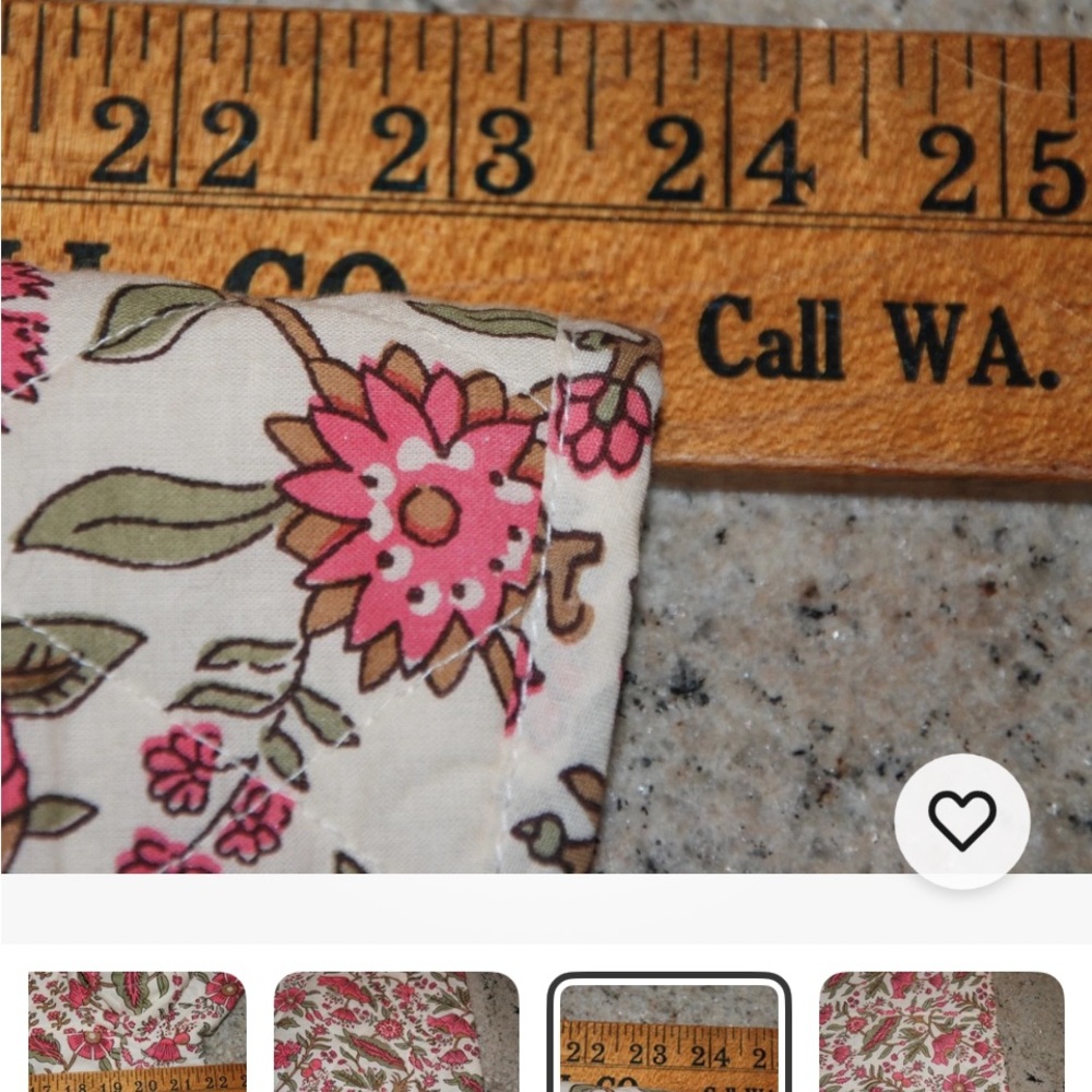 Think FALL! Anthropologie dRA LA Quilted Floral Zip Jacket Pink Green Medium - Picture 12 of 12